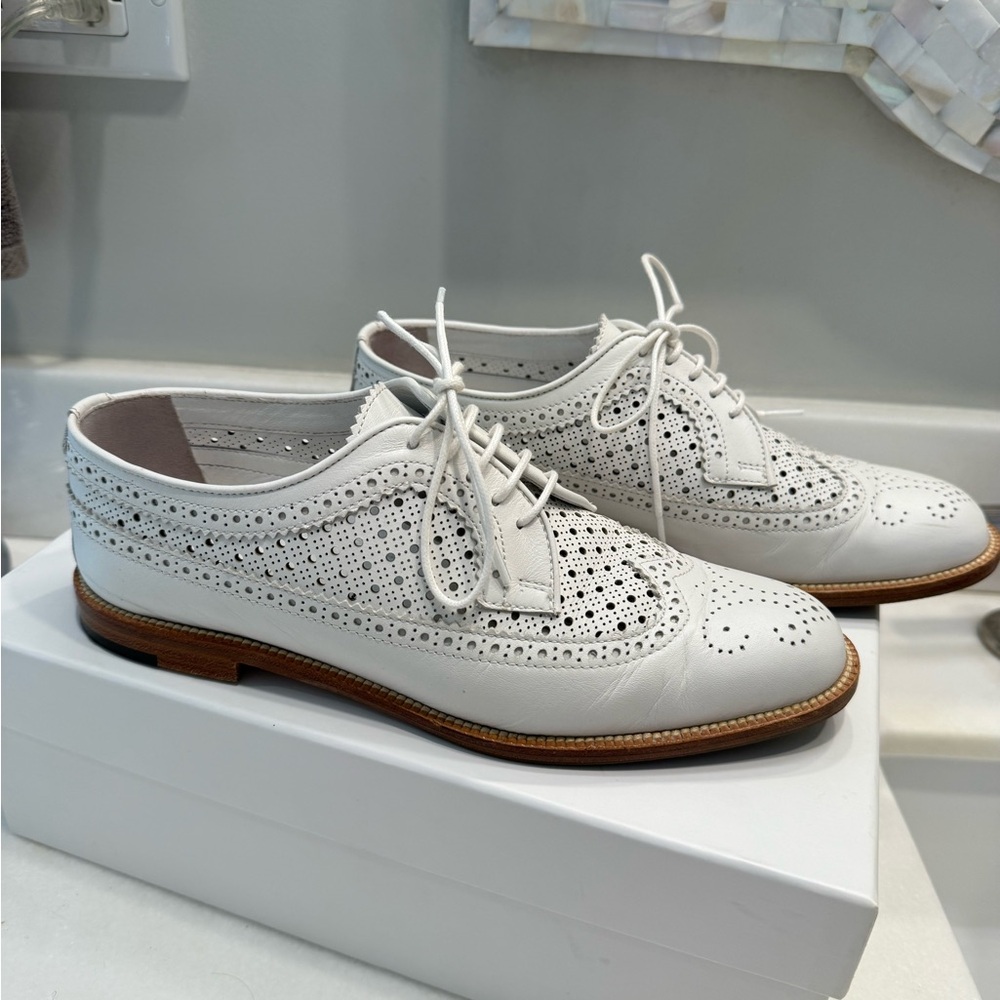 Manolo Blahnik White Leather Shoes